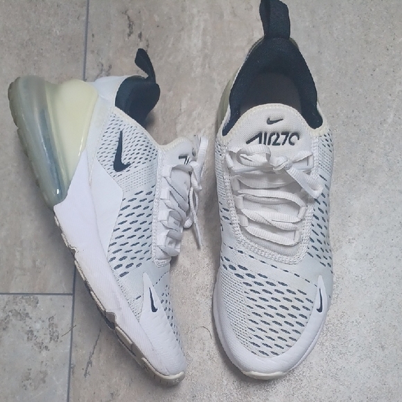 Nike Shoes - < Nike Air Max 270 White Sneakers Size 8.5